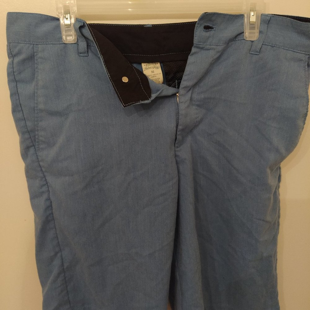 Used Faded Glory Plain Blue Shorts Size 32
